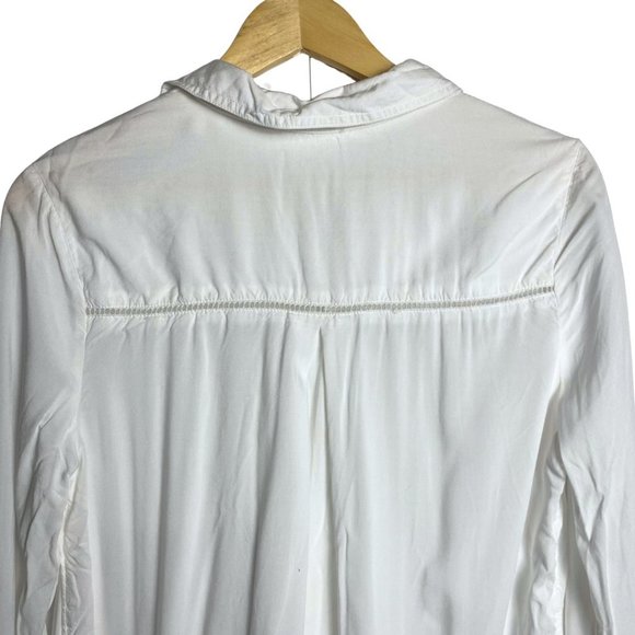 BeachLunchLounge White Casual Lightweight Button Down Casual Small - Picture 5 of 8